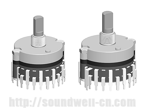 RE32 Metal Shaft Rotary Route Switch